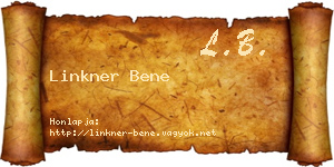 Linkner Bene névjegykártya